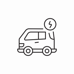electric van icon sign vector