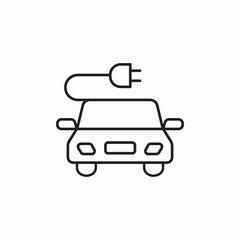 ev electric car icon sign vector