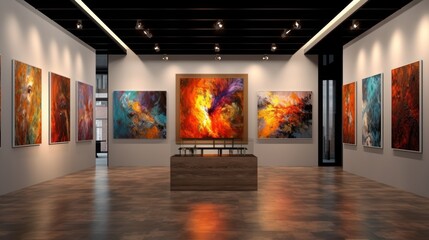 Abstract Art Gallery Display
