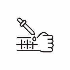 hand skin care drops icon sign vector