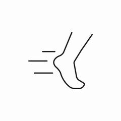 running fast leg icon sign vector
