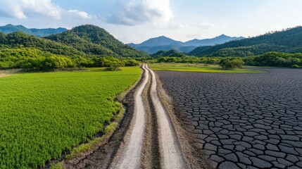 Fototapeta premium Biodiversity Crisis and Landscape Contrast