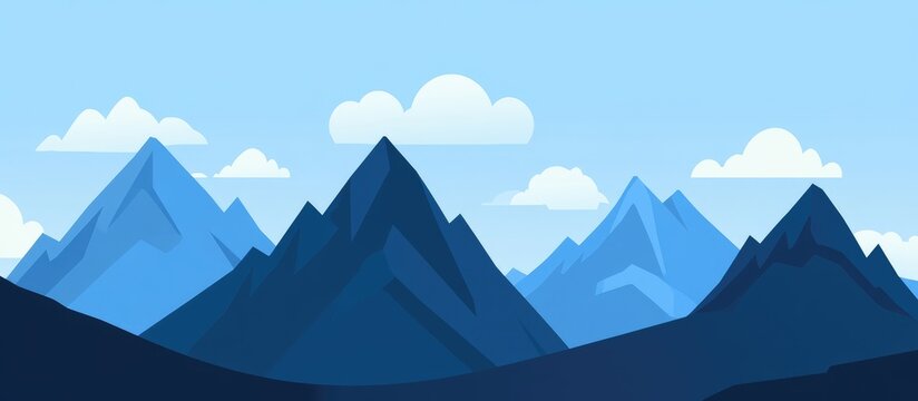 Mountain landscape under a clear blue sky ideal for vlog logos and travel content.