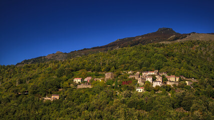 Rustic villages on the island of Corsica in France