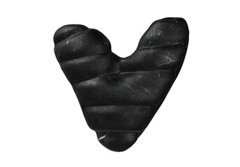 3d black heart transparent png