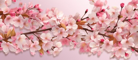 Spring Blossom Background for Greeting Cards Delicate Floral Design with Cherry Blossom Branches in Soft Pink Tones Ideal for Celebrations