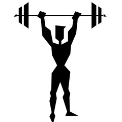 illustration de personne, homme et femme pratiquant activité de fitness, silhouette noire