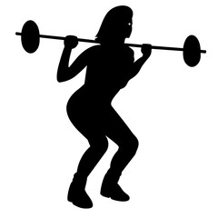 illustration de personne, homme et femme pratiquant activité de fitness, silhouette noire