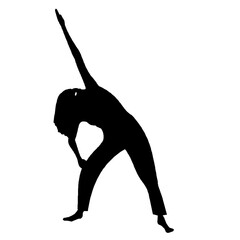 illustration de personne, homme et femme pratiquant activité de fitness, silhouette noire