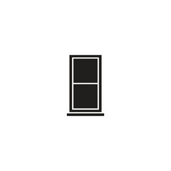 A sleek black striped window icon, ideal for architectural, interior design, and real estate projects, featuring a minimalist and modern style