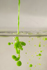 farbe tropfen wasser grün