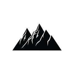 Mountains icon design black and white color