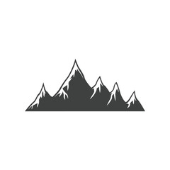 Fototapeta premium Mountains icon design black and white color