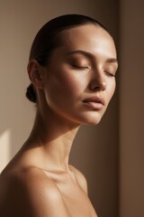 Glistening Shoulder Skin Highlighting Natural Beauty.