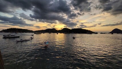 sunset view in Labuan Bajo, East Nusa Tenggara