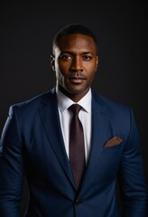 Group of beautiful people in front of a colored background black businessman portrait Ultra realistic Photorealistic hyperdetailed photography soft light head and shoulders portrait cover