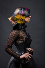 Futuristic Avant-Garde Fashion With Bold Hairstyle