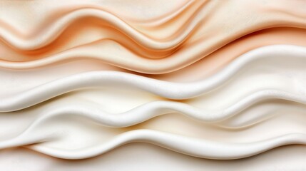 Obraz premium Soft and Silky Fabric Textures in Warm Tones, Flowing and Draping Gracefully with Subtle Color Variations for Fashion, Interior, and Textile Design Inspiration