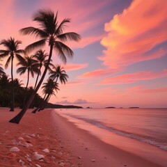Fototapeta premium sunset on the beach