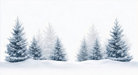 Naklejka premium winter landscape with snow