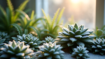 Fototapeta premium Ivy & Snow: An Indoor Wonderland