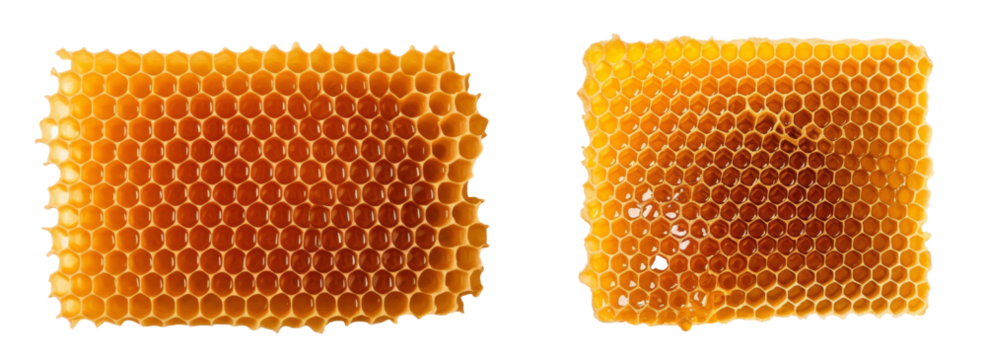 honey top view isolated on white background