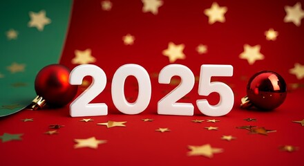2025 in large numbers on a christmas style banner background-3-topaz-enhance