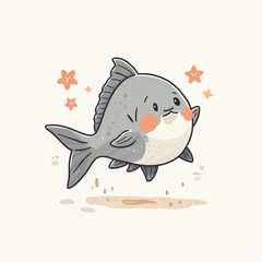 Obraz premium Baby fish vector