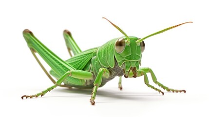 Green Grasshopper Close-Up
