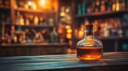 Enchanting Potion Bottle with Swirling Liquid