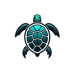 Obraz premium Turtle design logo icon isolated on white background 
