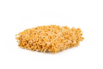 Uncooked instant noodles isolated on transparen png.