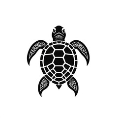 Obraz premium Turtle design logo icon isolated on white background 