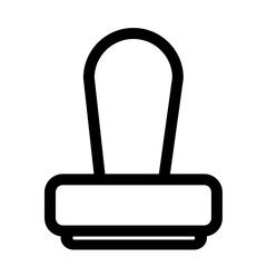 Stamp symbol - modern education or office icon symbol