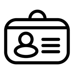 Student id symbol - modern education or office icon symbol