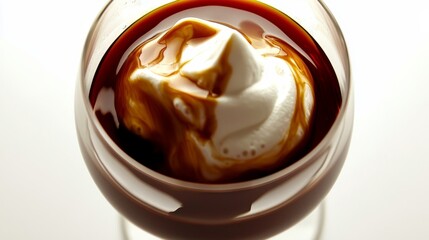 Creamy Coffee Delight in Elegant Glass