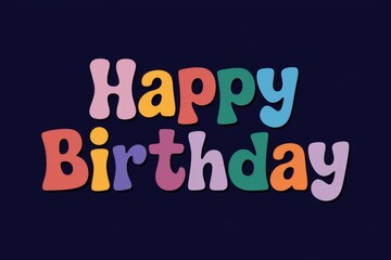 Colorful happy birthday greeting card design