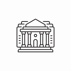bank finance building icon sign vector
