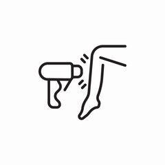 leg hair removal icon sign vector