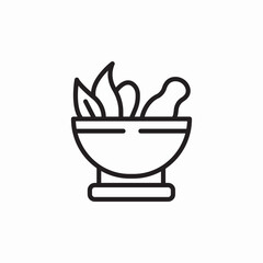mortar pestle icon sign vector