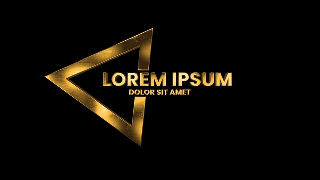 Realistic Golden Metal Text & Title Intro Template