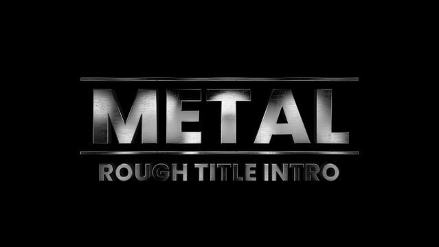Mysterious Rough Metallic Text & Title Intro