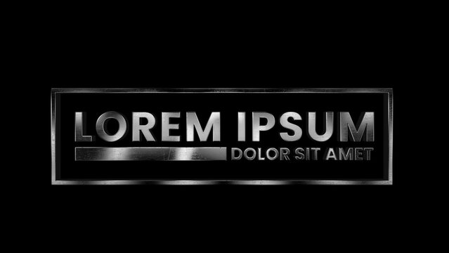 Rough Scratched Metallic Text & Title Template