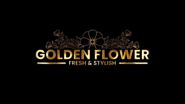 Golden Shiny Metal Text Title & Text Template