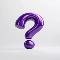Naklejka premium Question mark 3D icon on white background. Realistic 3d purple question mark vector illustration. Business icon, symbol for business. businessman icon. Vector illustration