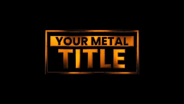 Strong Realistic Metallic Text Title Intro