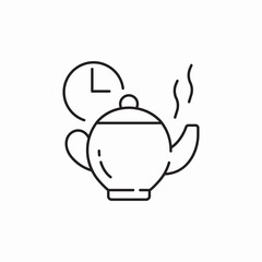 tea time teapot icon sign vector