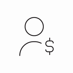 user money funds icon sign vector