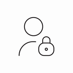 user profile lock safety icon sign vector