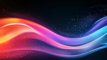 Obraz premium Vibrant Abstract Neon Lights: Dynamic Patterns on a Black Background for a Modern Aesthetic Experience
